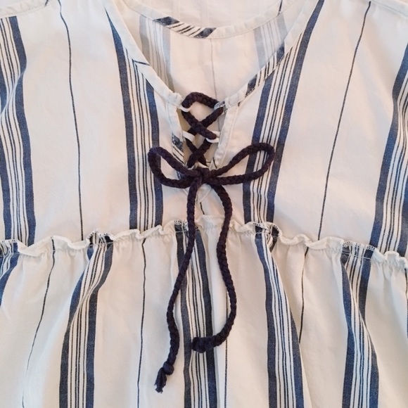 Navy and White Striped Sundress - Picture 2 of 2